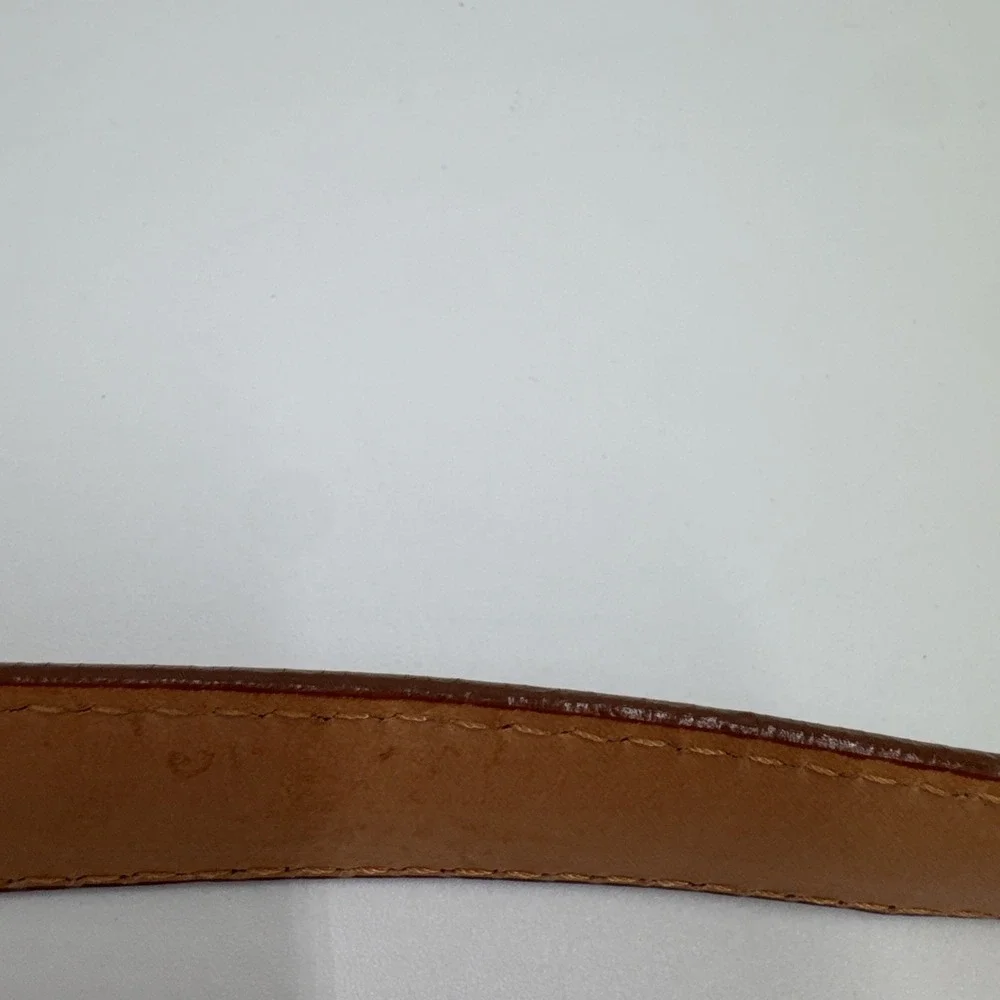 Vintage Coach 2800 British Tan Leather Belt Size 30 USA Solid Brass Hangtag